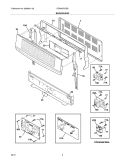 BACKGUARD Diagram and Parts List for CEW30IF6ISB  Electrolux Range