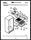 SHELVES AND SUPPORTS Diagram and Parts List for FPE19TFA0  Frigidaire Refrigerator