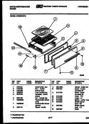 BROILER DRAWER PARTS Diagram and Parts List for GF600HXD2  Frigidaire Range