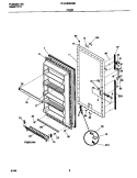 DOOR Diagram and Parts List for FFU12D9GW0  Frigidaire Freezer