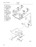 BURNER Diagram and Parts List for FGF328FBA  Frigidaire Range