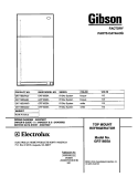 COVER Diagram and Parts List for GRT18S5AW2  Gibson Refrigerator