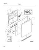 DOOR Diagram and Parts List for FDB634CFS3  Frigidaire Dishwasher