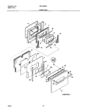 OVEN DOOR Diagram and Parts List for FEF455BBA  Frigidaire Range