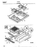 TOP / DRAWER Diagram and Parts List for TGF334BCDE  Tappan Range