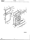 DOOR SECTION Diagram and Parts List for FRT15NRBD1  Frigidaire Refrigerator
