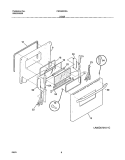 DOOR Diagram and Parts List for FED300DSA  Frigidaire Range