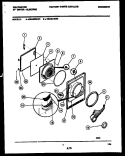 DOOR PARTS Diagram and Parts List for DEA501KD3  Kelvinator Dryer