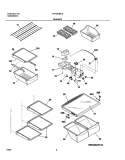 SHELVES Diagram and Parts List for FRT21H8CSB0  Frigidaire Refrigerator