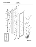 FREEZER DOOR Diagram and Parts List for GLHS39EHPB1  Frigidaire Refrigerator