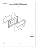 DOOR Diagram and Parts List for WEF303PHDA  Westinghouse Range