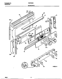 BACKGUARD Diagram and Parts List for FGF379WESA  Frigidaire Range