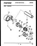BLOWER AND DRIVE PARTS Diagram and Parts List for WDE546RBW0  Frigidaire Dryer