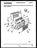CABINET PARTS Diagram and Parts List for WAH106P1T2  Frigidaire Air Conditioner
