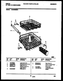 RACKS AND TRAYS Diagram and Parts List for GDB222RBR0  Gibson Dishwasher