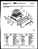 BROILER DRAWER PARTS Diagram and Parts List for GF201ND2  Frigidaire Range