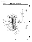 DOOR Diagram and Parts List for UF2164CW8  Frigidaire Freezer
