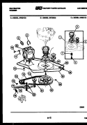 MOTOR AND IDLER ARM CLUTCH Diagram and Parts List for AW700C2D  Kelvinator Washer