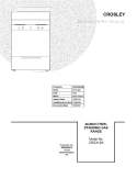COVER Diagram and Parts List for CRG3120LWE  Crosley Range