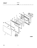 DOOR Diagram and Parts List for TEF317AUB  Tappan Range