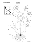 CABINET / TOP Diagram and Parts List for GLWS1749AS4  Frigidaire Washer