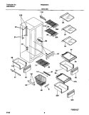 SHELVES Diagram and Parts List for FRS26WGHW3  Frigidaire Refrigerator