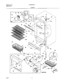 CABINET Diagram and Parts List for FFU20F9HW3  Frigidaire Freezer