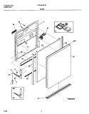 DOOR Diagram and Parts List for FDB435RFS3  Frigidaire Dishwasher