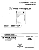 COVER Diagram and Parts List for WDE336RES1  Frigidaire Dryer