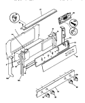 BACKGUARD Diagram and Parts List for TGF356BCWA  Tappan Range