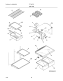 SHELVES Diagram and Parts List for FRT18HP7DB7  Frigidaire Refrigerator