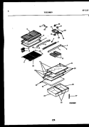 SHELVES AND SUPPORT Diagram and Parts List for TGK180EN4D  Kelvinator Refrigerator