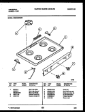 COOKTOP PARTS Diagram and Parts List for CG301SP2Y1  Frigidaire Range