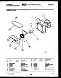 AIR HANDLING PARTS Diagram and Parts List for FAL119P1A1  Frigidaire Air Conditioner