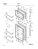 Part Location Diagram of 218668001 Frigidaire Door Handle