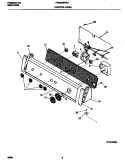 CONTROL PANEL Diagram and Parts List for FWX645RFS1  Frigidaire Washer