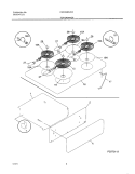 TOP / DRAWER Diagram and Parts List for FEF304PHWY  Frigidaire Range