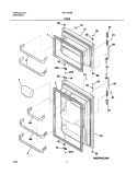 DOORS Diagram and Parts List for FRT15G4BW1  Frigidaire Refrigerator