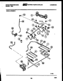 BURNER, MANIFOLD AND GAS CONTROL Diagram and Parts List for GF950NW1  Frigidaire Range