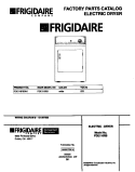 COVER Diagram and Parts List for FDE116RBW1  Frigidaire Dryer