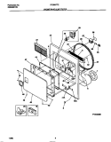 FRONT PANEL / LINT FILTER Diagram and Parts List for FDG8977EW0  Frigidaire Dryer