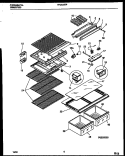 SHELVES AND SUPPORTS Diagram and Parts List for FPDA18TPW2  Frigidaire Refrigerator