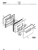 DOOR Diagram and Parts List for TGF605WFD1  Tappan Range