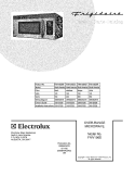 COVER Diagram and Parts List for FMV156DQF  Frigidaire Microwave