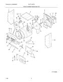 UPPER CABINET/DRUM HEATER Diagram and Parts List for GLGT1142FS3  Frigidaire Washer Dryer Combo