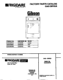 COVER Diagram and Parts List for GDG546RBS2  Gibson Dryer