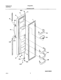 FREEZER DOOR Diagram and Parts List for FRS26KR4AB1  Frigidaire Refrigerator