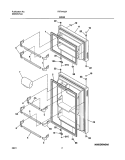 Part Location Diagram of 240425201 Frigidaire Refrigerator Door - White