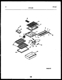 SHELVES AND SUPPORTS Diagram and Parts List for GTL142BK3  Frigidaire Refrigerator