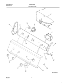 CONTROL PANEL Diagram and Parts List for WWX433REW1  Westinghouse Washer